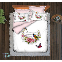 3D Комплект Спално Бельо - ПТИЦА